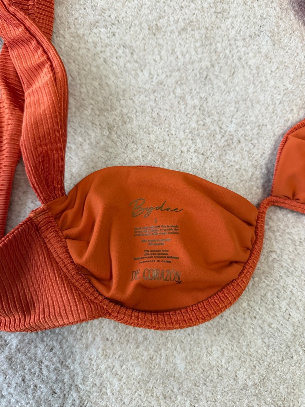 Bydee Rust Ribbed Underwire Bikini Set - Picture 9 of 15
